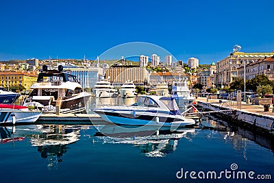 City of Rijeka yachting waterfront view Stock Photo