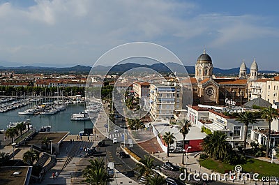 The city of Sainte Maxime in France: tourism and the French Riviera Editorial Stock Photo