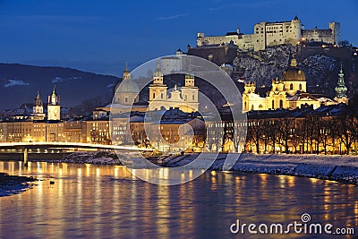 City Salzburg in austria Stock Photo