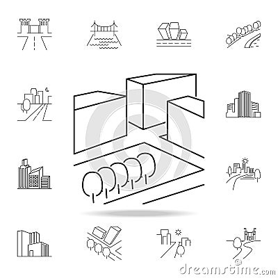 City scape line icon. Element for mobile concept and web apps. Thin line icon for website design and development, app devel Stock Photo