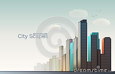 City scapes background, Urban landscape. Urban landscape. urban background. Vector Vector Illustration