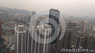 City Scenery Many-storied buildings Bustling city high rising buildings stand in great numbers Editorial Stock Photo