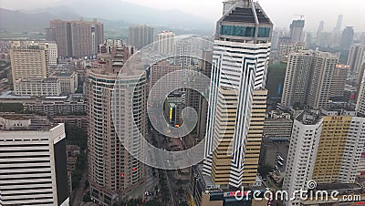 City Scenery Many-storied buildings Bustling city high rising buildings stand in great numbers Editorial Stock Photo