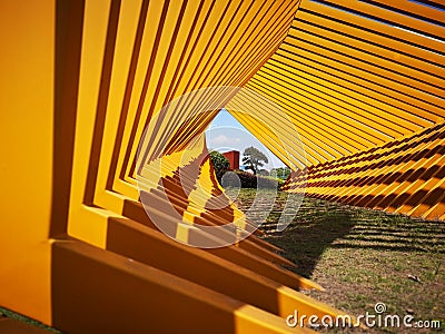 The city sculpture under the sunlight Editorial Stock Photo