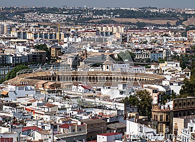 The bullfight ring at Seville, Spana, Espana Stock Photo