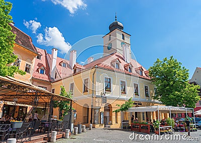 The City of Sibiu in Romania Editorial Stock Photo