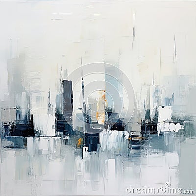 city skyline abstract painting is a contemporary artwork that offers a unique perspective on urban life Stock Photo