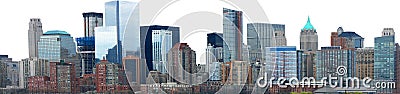 City Skyline Banner Panorama Isolated Stock Photo