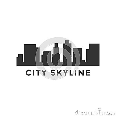 City skyline silhouette vector design template illustration Vector Illustration