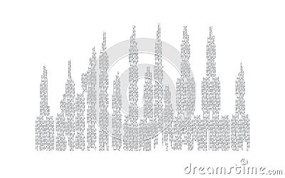 City skyline. Urban landscape City silhouette. Stock Photo