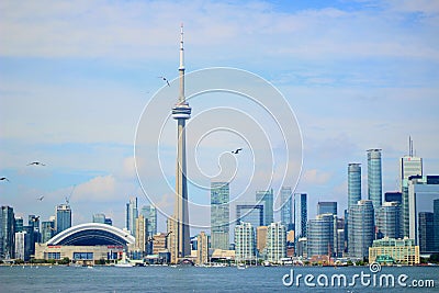 City skyline view Toronto Ontario Canada Editorial Stock Photo