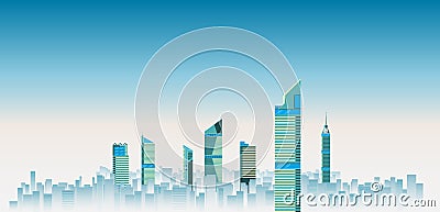 City skylines background vector illustration. flat city building Vector Illustration