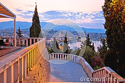 City of Split waterfront view from Marjan hill viewpoint Stock Photo