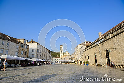 City square of hvar croatia Editorial Stock Photo