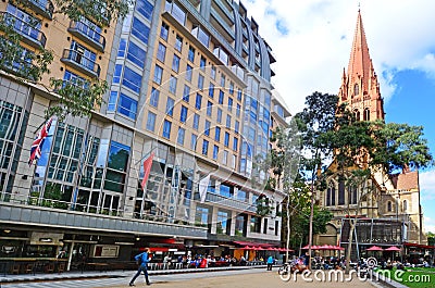 City Square - Melbourne Editorial Stock Photo