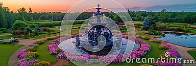 City squares and areas from a height, where fountains and sculptures form patterns and compositi Stock Photo