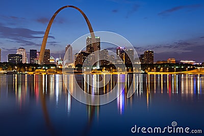 City of St. Louis skyline. Stock Photo