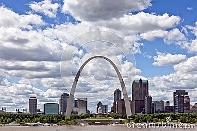 City of St. Louis Skyline, Missouri Stock Photo