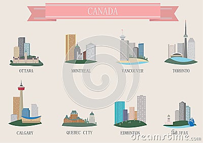 City symbol. Canada Vector Illustration