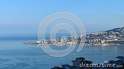 City of Tabarja and Maameltein on the mediterranee, Lebanon Stock Photo