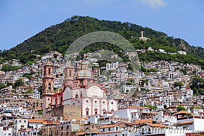 Aerial view of the city of taxco, in Guerrero III Stock Photo