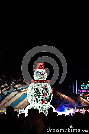 The city of Torrejon de Ardoz in Madrid, Spain celebrates Christmas by illuminating its streets with lights Editorial Stock Photo