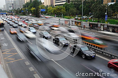 City traffic Editorial Stock Photo