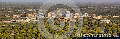 City of trees skyline morning Boise Idaho Stock Photo