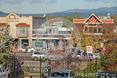 City of Troudale downtown Oregon State Editorial Stock Photo