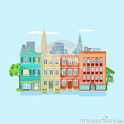 City view Vector Illustration