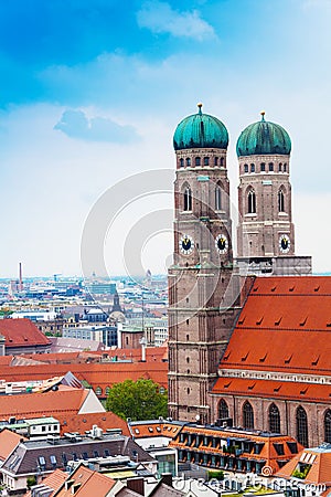 City view of Munich, Frauenkirche, Germany Stock Photo