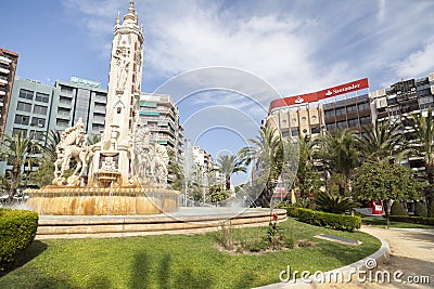 City view, street, square, Plaza Luceros,Alicante, Editorial Stock Photo