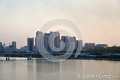 Pyongyang, capital of the North Korea. DPRK Editorial Stock Photo