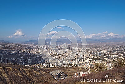 City view. Tbilisi, Georgia. Autumn city landscape. A city among the mountains Stock Photo