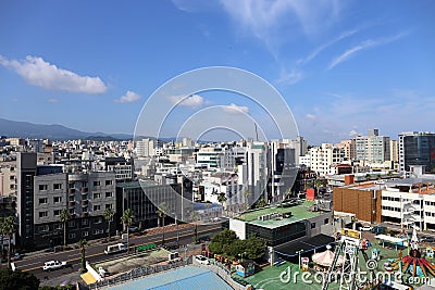 City View, walk around , near Chilsungro Shopping Town, in Jeju, Korea Editorial Stock Photo