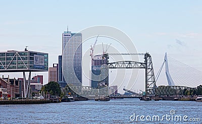 City views Rotterdam. Editorial Stock Photo