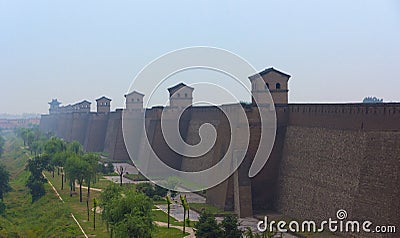 City wall of Pingyao, Shanxi province, China Stock Photo