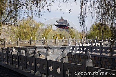 City Wall Qufu, China Stock Photo