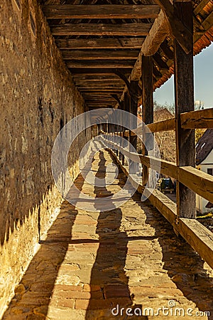 City wall in Rothenburg ob der Tauber Stock Photo