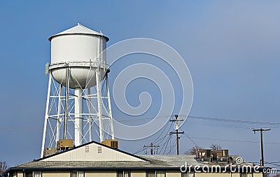 City Water Tower Stock Photo