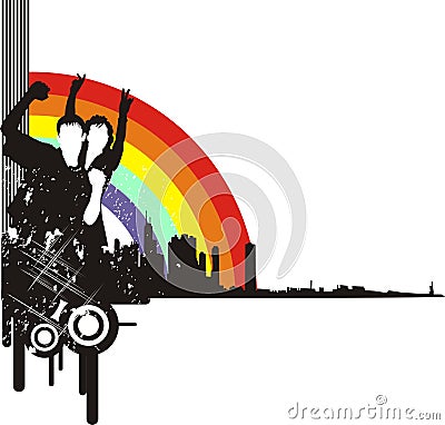 City and youth Vector Illustration