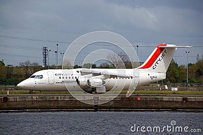 CityJet plane Editorial Stock Photo