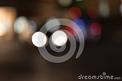 citylights at night with bokeh effects Stock Photo