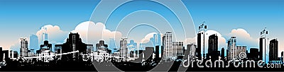 Cityscape background, urban Vector Illustration