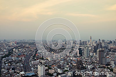 Cityscape Bangkok, big city view Editorial Stock Photo