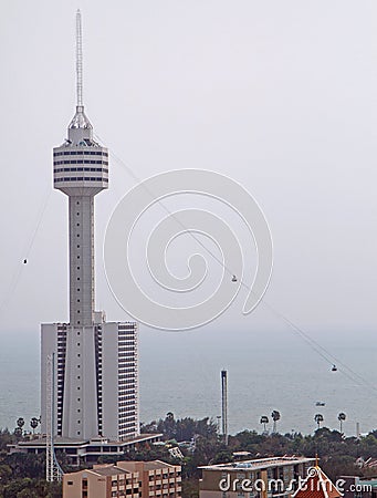 The cityscape of city Pattaya Editorial Stock Photo