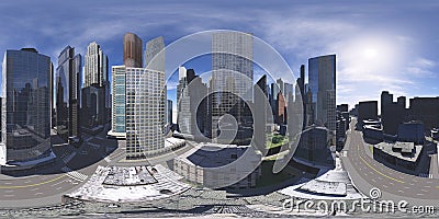 Cityscape. Environment map. HDRI map Stock Photo