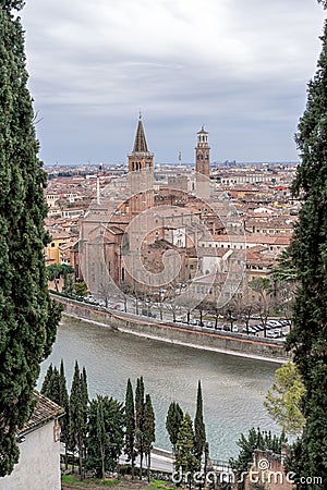 Cityscape of famous Veronas. Stock Photo