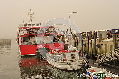 Cityscape of Helgoland, popular German paradise holiday island in the North Sea Editorial Stock Photo