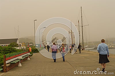 Cityscape of Helgoland, popular German paradise holiday island in the North Sea Editorial Stock Photo